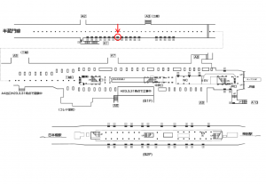 東京メトロ／三越前駅／銀座線／№68駅看板・駅広告、位置図
