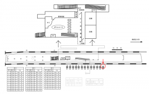 西武　拝島駅／駅だて№1（区画1～4）№4駅看板・駅広告、位置図