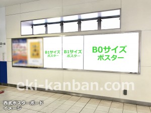 西武　青梅街道駅／駅貼りポスター駅看板・駅広告、写真1