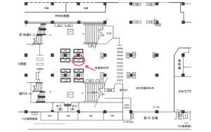JR／稲毛駅／本屋改札内／№127駅看板・駅広告、位置図