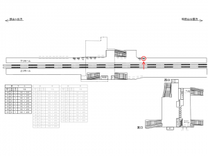 西武 武蔵藤沢駅/駅でん/№107駅看板・駅広告、位置図
