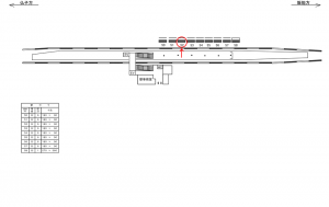 西武　元加治駅／駅だて№52（区画3・4）№4駅看板・駅広告、位置図