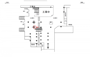 JR／渋谷駅／南口／№125駅看板・駅広告、位置図