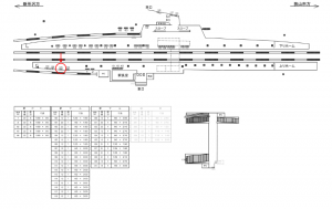 西武　入曽駅／駅でん／№105駅看板・駅広告、位置図