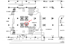 JR／稲毛駅／本屋改札内／№129駅看板・駅広告、位置図