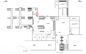 JR／八王子駅／本屋口／№16駅看板・駅広告、位置図