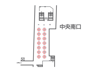東京メトロ／日本橋駅／MCV 単駅1monthスポット 日本橋（高島屋口方面通路）№1駅デジタルサイネージ・駅広告、位置図