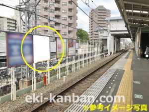 西武　小手指駅／駅だて№76（区画3・4）№4駅看板・駅広告、写真1