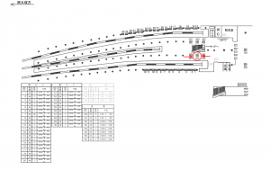 西武　本川越駅／柱巻／№403駅看板・駅広告、位置図