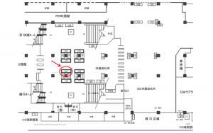 JR／稲毛駅／本屋改札内／№128駅看板・駅広告、位置図