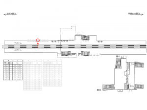 西武　武蔵藤沢駅／額面／№204駅看板・駅広告、位置図