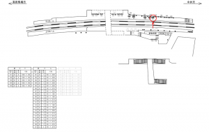 西武　下落合駅／駅だて／№64駅看板・駅広告、位置図