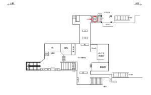 JR／与野駅／本屋橋上／№62駅看板・駅広告、位置図