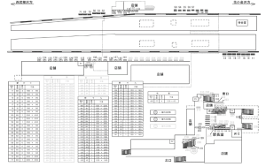 西武　田無駅／コンコース看板（参考）駅看板・駅広告、位置図