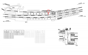 西武　萩山駅／駅だて／№6駅看板・駅広告、位置図