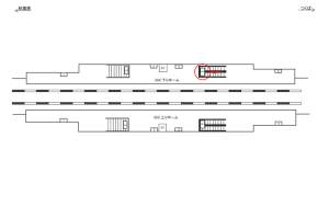 つくばエクスプレス/万博記念公園駅/下りホーム/№6駅看板・駅広告、位置図