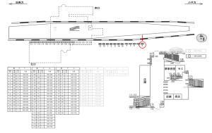 西武　花小金井駅／駅だて№8（区画1～4）№4駅看板・駅広告、位置図