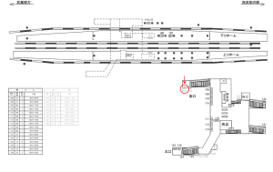 西武　東伏見駅／額面／№204駅看板・駅広告、位置図