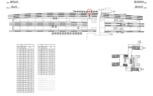 西武　小川駅／駅だて№7（区画1～4）№4駅看板・駅広告、位置図
