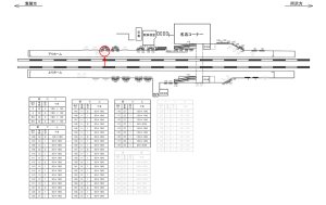 西武　秋津駅／ベンチ／№310駅看板・駅広告、位置図