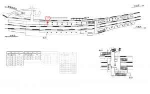 西武　萩山駅／額面／№201駅看板・駅広告、位置図