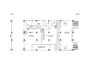 JR／検見川浜駅／本屋改札外／№5駅看板・駅広告、位置図