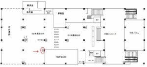 JR/稲毛海岸駅/本屋改札外/№20駅看板・駅広告、位置図