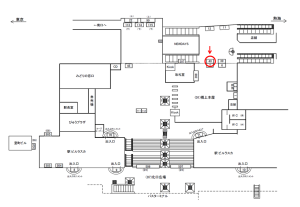 JR/平塚駅/橋上本屋口/№40駅看板・駅広告、位置図