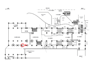 JR／北千住駅／南口改札／№9駅看板・駅広告、位置図