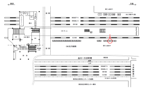 JR／大井町駅／北行線側／№35駅看板・駅広告、位置図