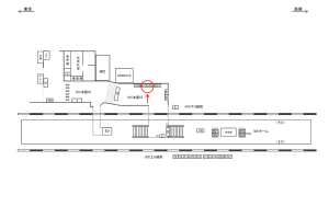 JR／日野駅／本屋口／№45駅看板・駅広告、位置図