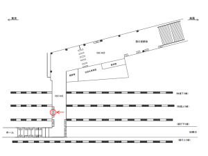 JR/飯田橋駅/A口/№114駅看板・駅広告、位置図