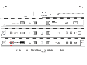 JR／三鷹駅／快速上り№B01&B02№02駅看板・駅広告、位置図