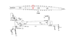 東京メトロ／霞ヶ関駅／千代田線／№5駅看板・駅広告、位置図