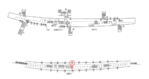 東京メトロ／赤坂駅／千代田線／№5駅看板・駅広告、位置図