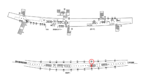 東京メトロ／赤坂駅／千代田線／№8駅看板・駅広告、位置図