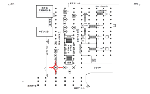 JR／池袋駅／南地下通路／№31駅看板・駅広告、位置図