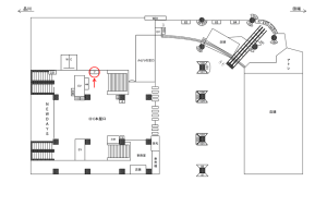 JR／恵比寿駅／本屋口／№7駅看板・駅広告、位置図