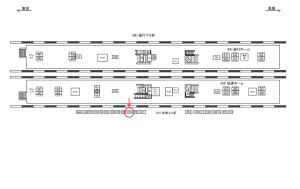 JR／吉祥寺駅／快速上り前／№108駅看板・駅広告、位置図