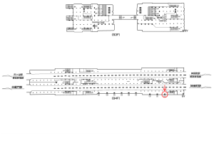 東京メトロ／九段下駅／半蔵門線／№8駅看板・駅広告、位置図