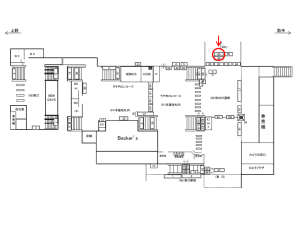 JR／柏駅／改札外通路／№66駅看板・駅広告、位置図