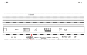 JR／北浦和駅／南行線側／№44駅看板・駅広告、位置図