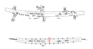 東京メトロ／赤坂駅／千代田線／№6駅看板・駅広告、位置図