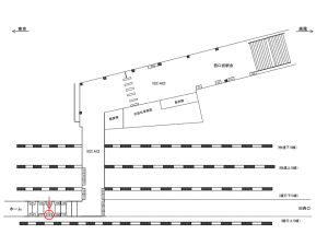 JR/飯田橋駅/A口/№108駅看板・駅広告、位置図