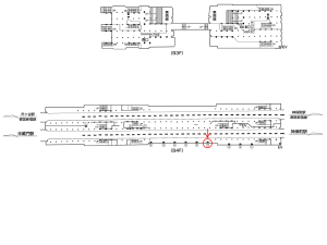 東京メトロ／九段下駅／半蔵門線／№11駅看板・駅広告、位置図