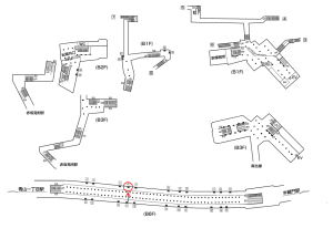 東京メトロ／永田町駅／半蔵門線／№6駅看板・駅広告、位置図