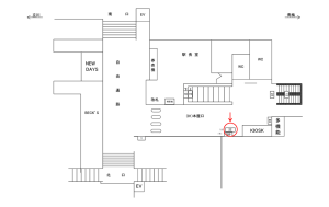 JR/福生駅/本屋口/№22駅看板・駅広告、位置図