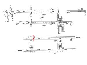 東京メトロ／銀座一丁目駅／有楽町線／№3駅看板・駅広告、位置図