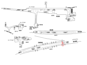 東京メトロ／市ヶ谷駅／有楽町線／№2駅看板・駅広告、位置図