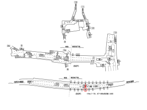 東京メトロ／渋谷駅／半蔵門線№16A№A駅看板・駅広告、位置図